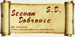 Stevan Dobrović vizit kartica